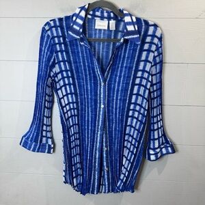 Chico's Blissful Dreams Raquel Button-Up Top Size Small Chico 1